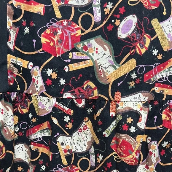 RM Hawaii Black and Multicolor Muumuu MIDI Dress size Small Made In Hawaii - Picture 8 of 8